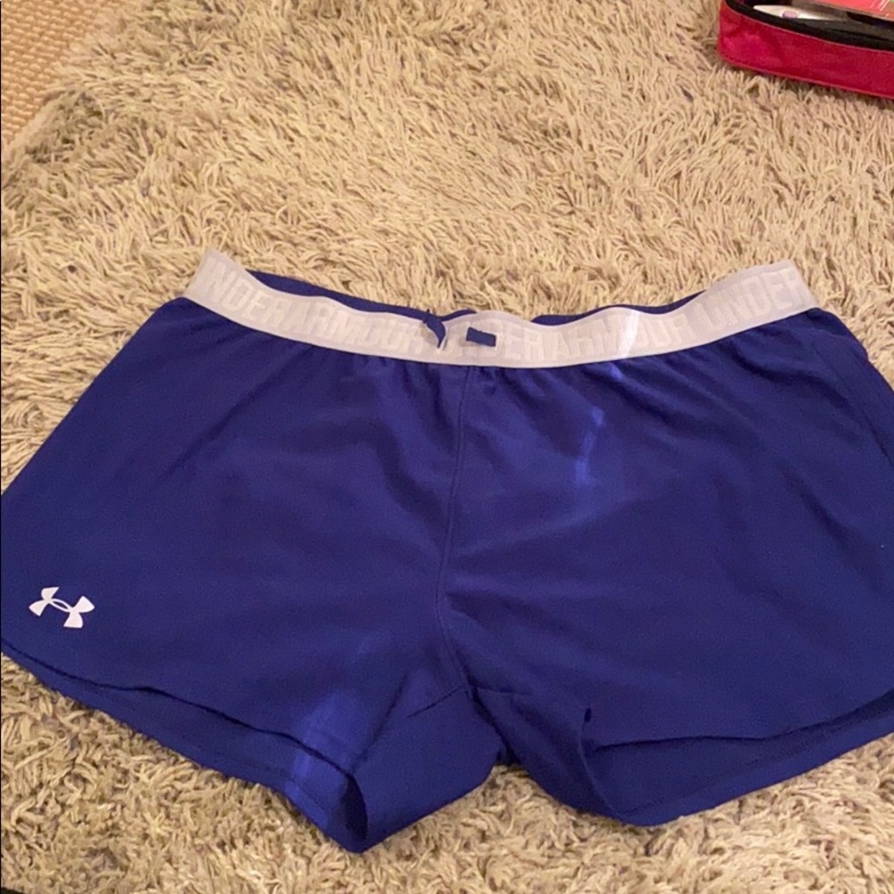 Purple under armour shorts